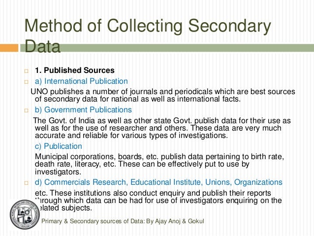 Secondary research data collection method picture