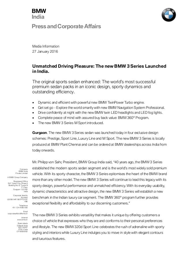 Bmw press release 3 series #6