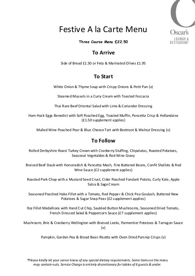 A la carte menu: A delicious food Must try!