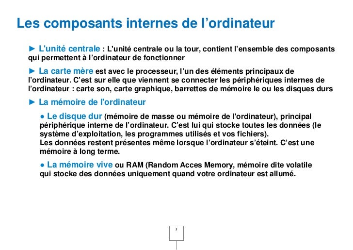 Ou Est Stocké Un Mail Quand L'ordinateur Est Eteint A la découverte de l'ordinateur