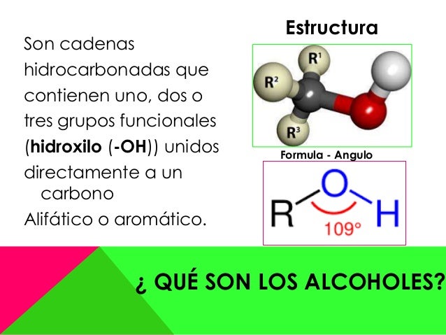Alcoholes - Grupo funcional - Compuesto orgánico