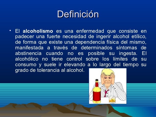 El preparado de la dependencia alcohólica y narcótica