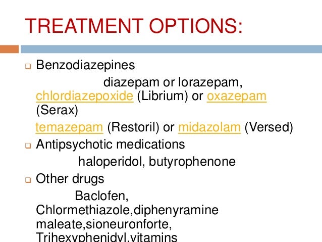 delirium tremens treatment lorazepam
