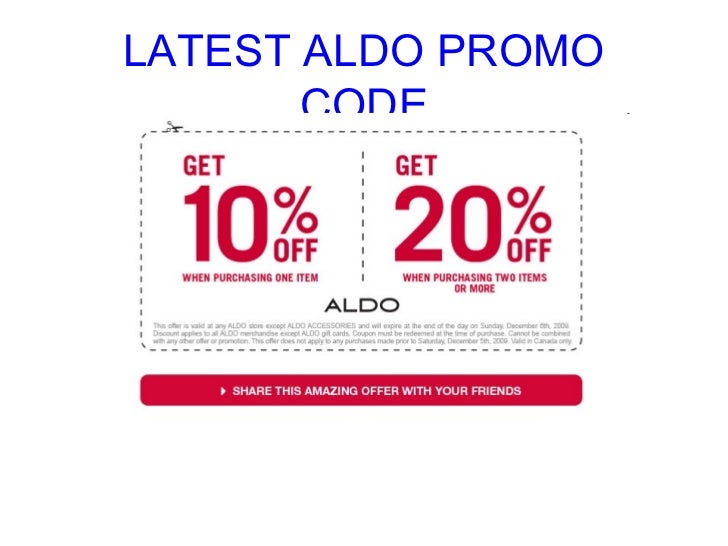 Promotion: Aldo Promotion Code