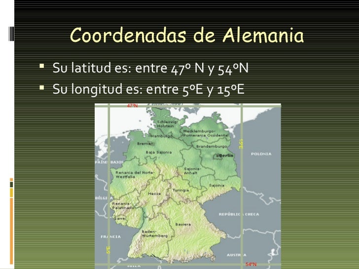 Résultat de recherche d'images pour "COORDENADAS DE alemania"