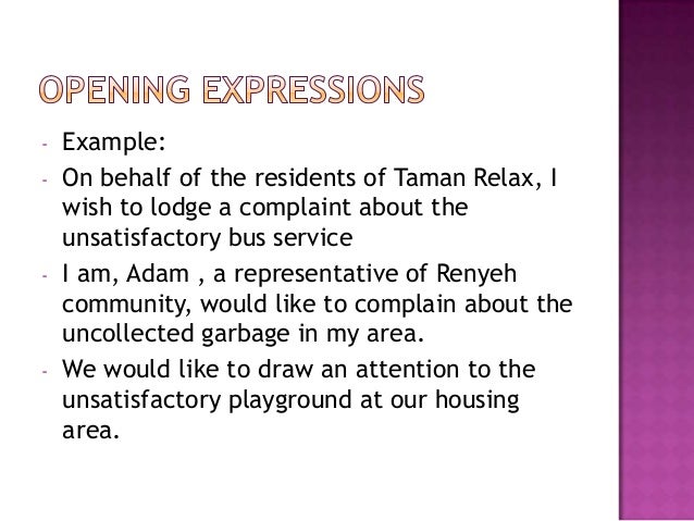 Complaint bus service essay