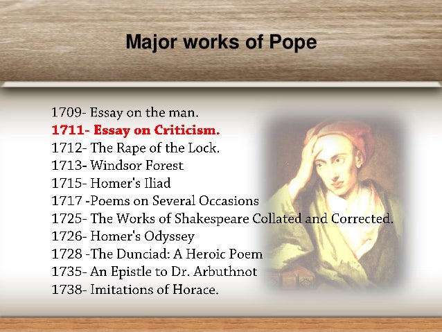 An Essay on Criticism Summary - eNotes com