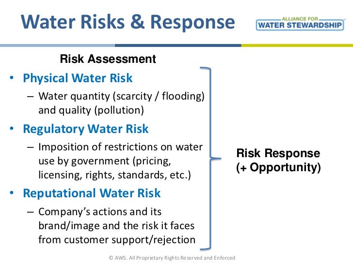 Alexis Alliance for Water Stewardship Water & Risk
