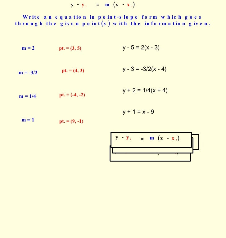 form slope 2 point