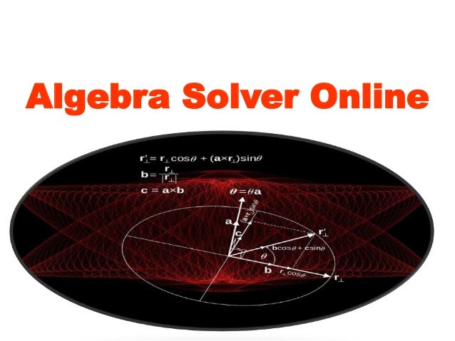Algebra solver free