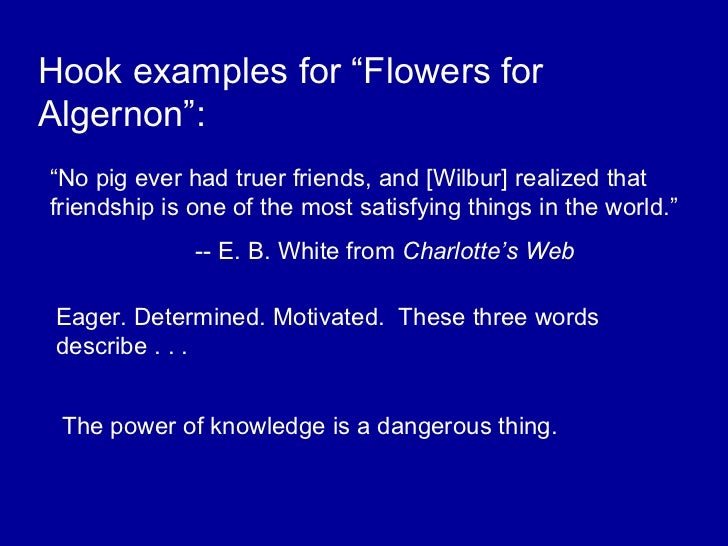 Flowers for algernon essay theme