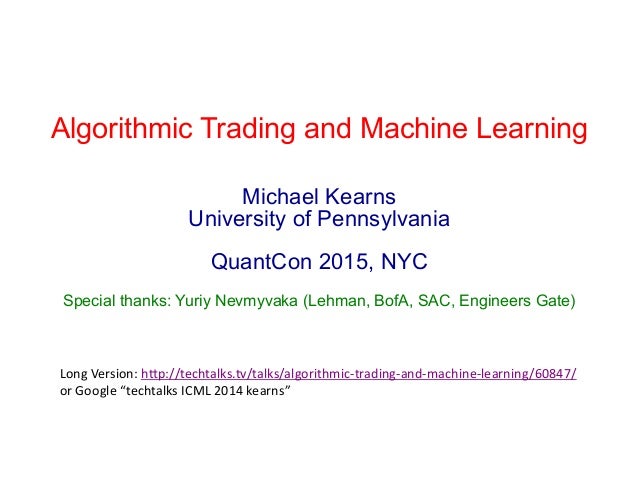 Machine learning option trading