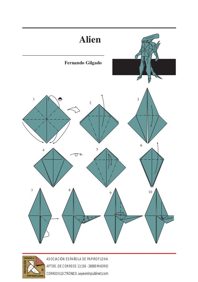 Alien origami alien coisadinho
