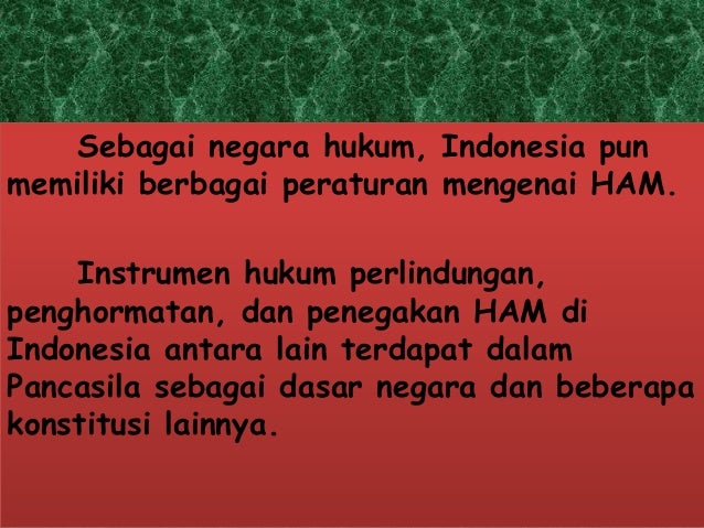 Instrumen Hukum HAM Di Indonesia