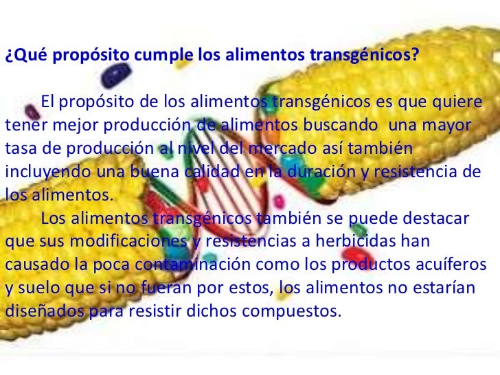 Resultado de imagen para alimentos transgenicos