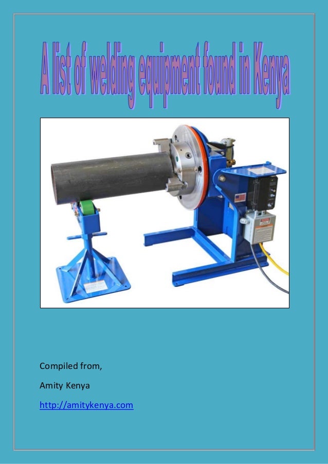 A list of welding equipment found in kenya