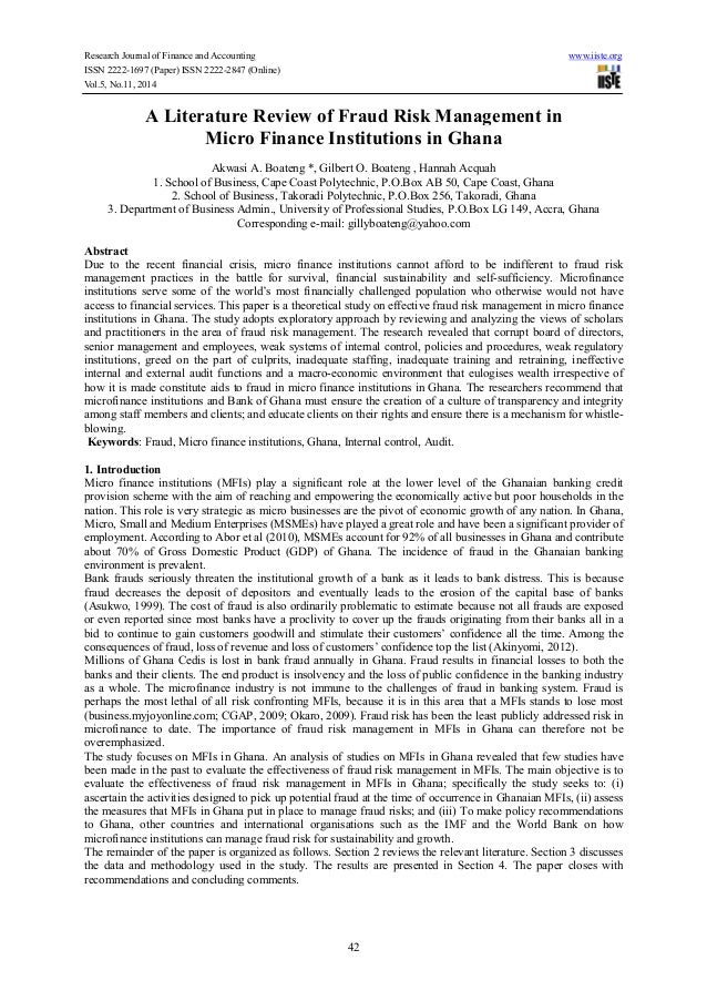 A literature review on microfinance | The Discomfort Zone