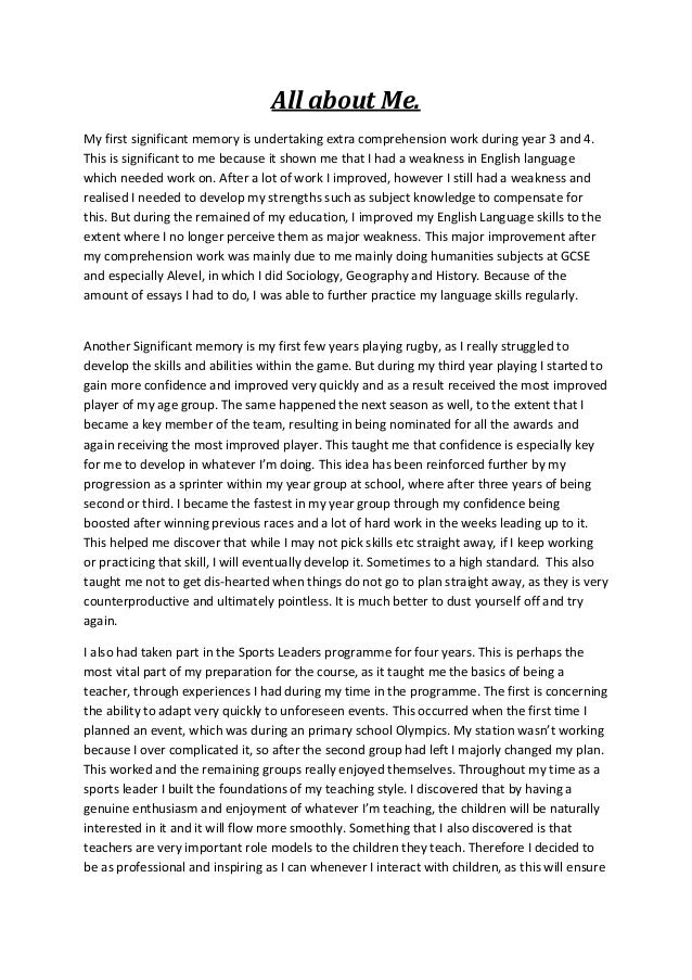 All about me: essays research papers