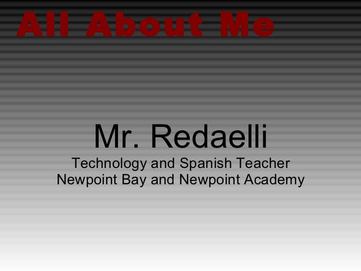All About Me Example