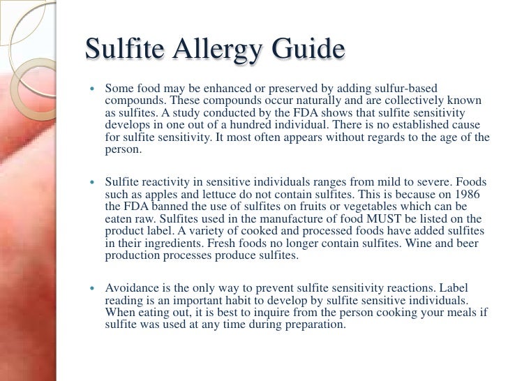 Allergy guide 101