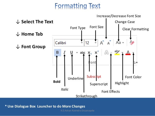 Image result for word font group in home tab