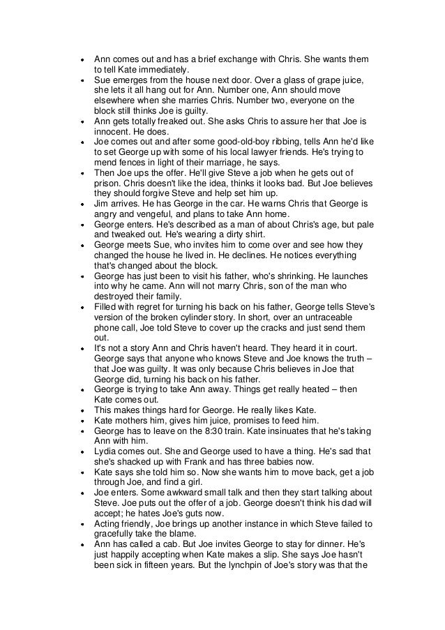 All my sons arthur miller essays