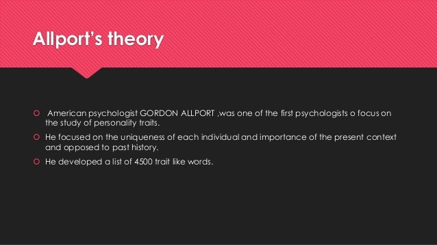 critique on gordon allport theories of Intergroup contact theory: past, present gordon allport in this article i will review some of the vast literature on the role of contact in reducing. critique on gordon allport theories of Intergroup contact theory: past, present gordon allport in this article i will review some of the vast literature on the role of contact in reducing.