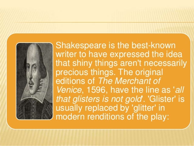 Merchant of venice all that glitters is not gold essay
