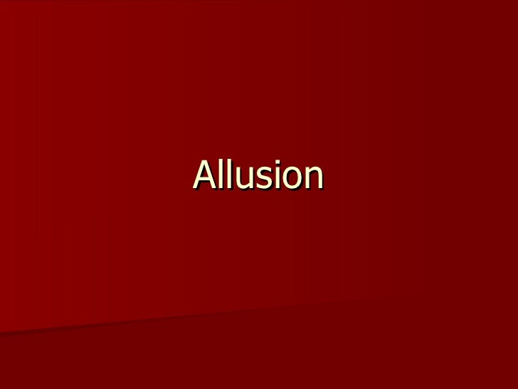 Allusion exams-and-me-allusion