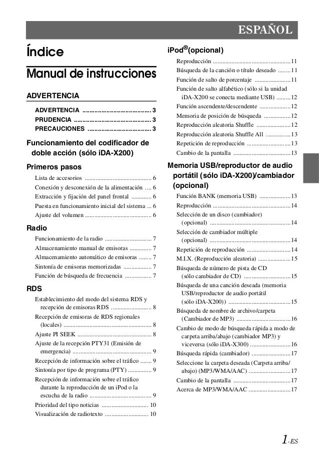 Alpine IDA-X300 Español