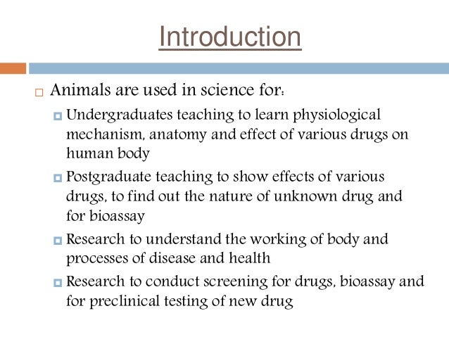Should animals be used for scientific research essay