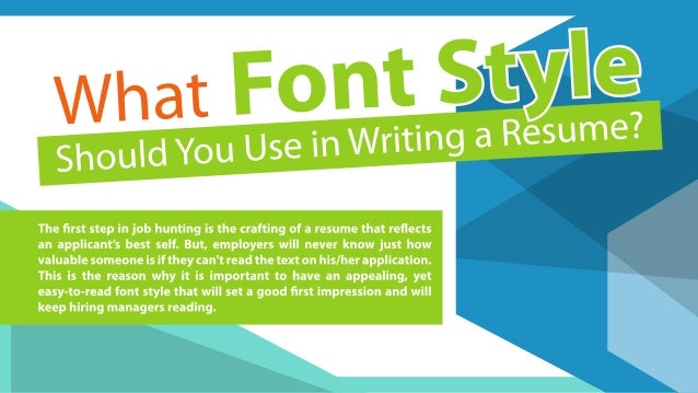 what font to use on resumes