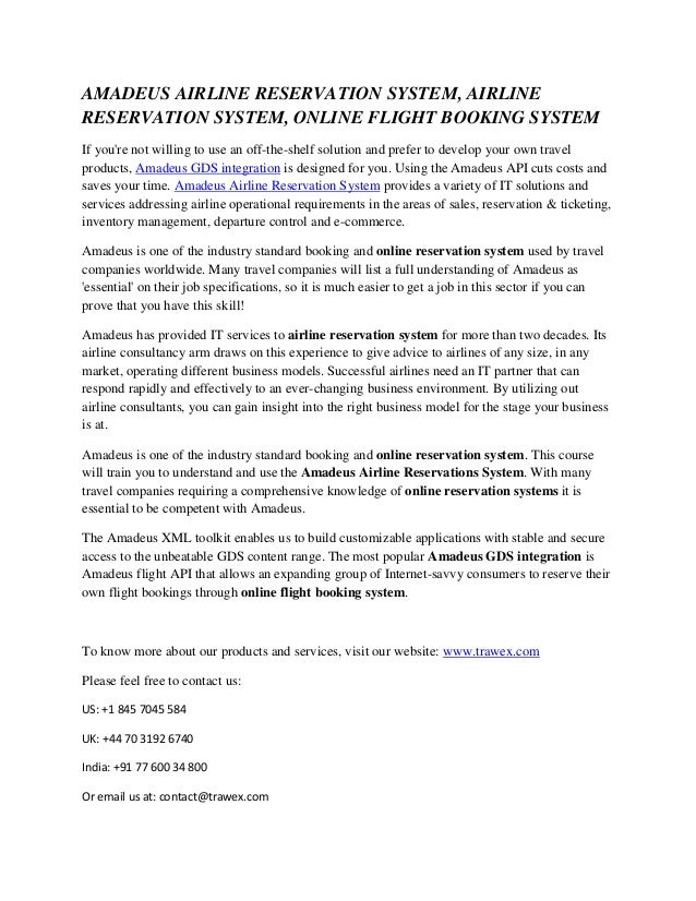 amadeus airline reservation system airline reservation amadeus reservation system