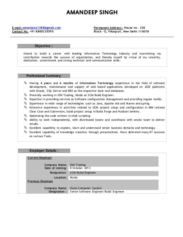release engineer resumes