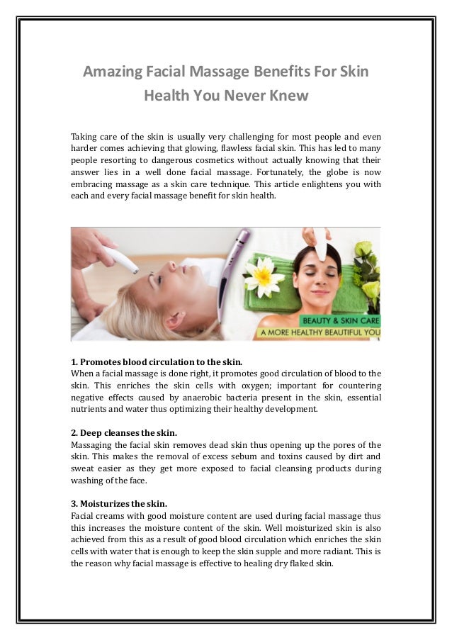 Facial Massage Benefits 103