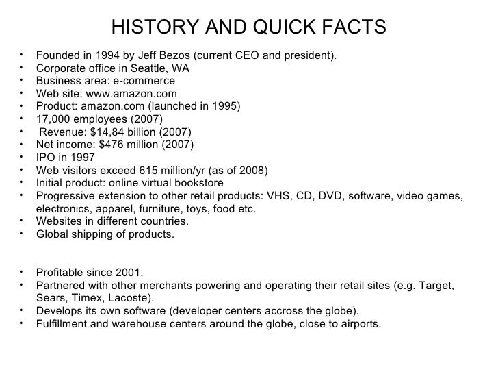AMAZON WEB SERVICES History, overview