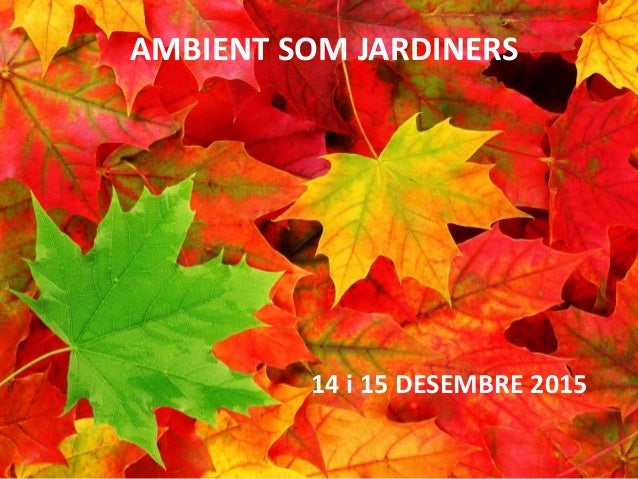 AMBIENT SOM JARDINERS14 i 15 DESEMBRE 2015 