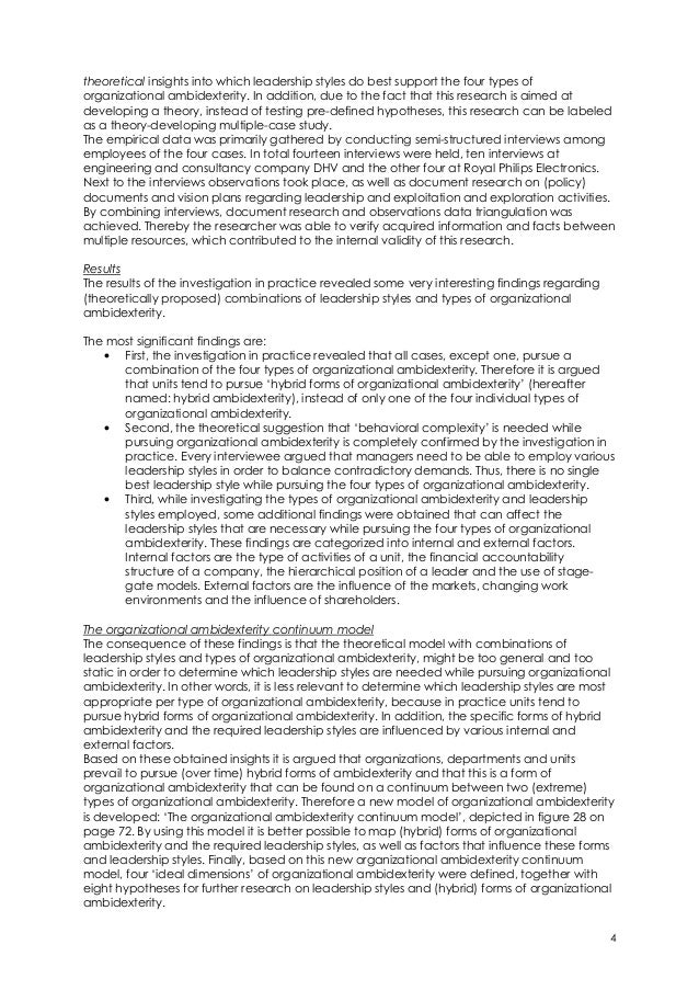 Organizational leadership thesis topics