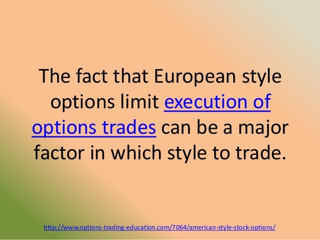Stock options american style