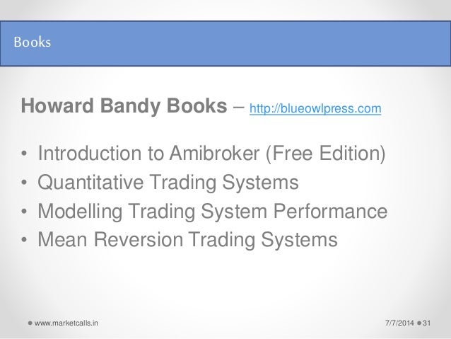 mean reversion trading systems bandy pdf download