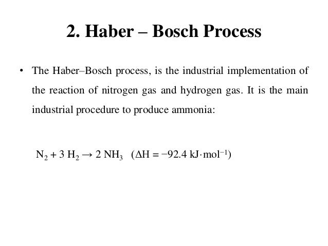 Haber Bosch Verfahren Reaktionsgleichung Ammonia
