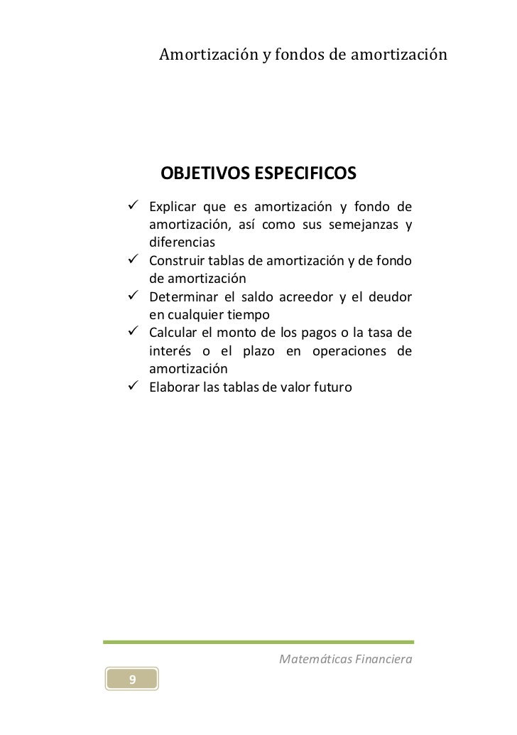 Definicion fondo de amortizacion economia