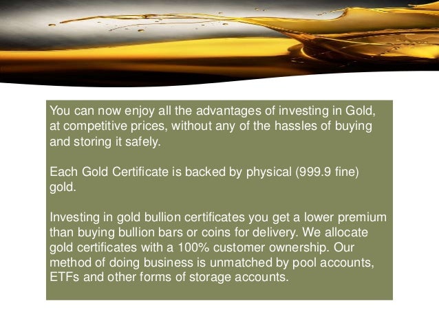 AMP Gold Ownership Certificate