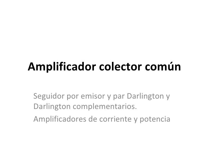 COLECTOR COMUN colector comun: