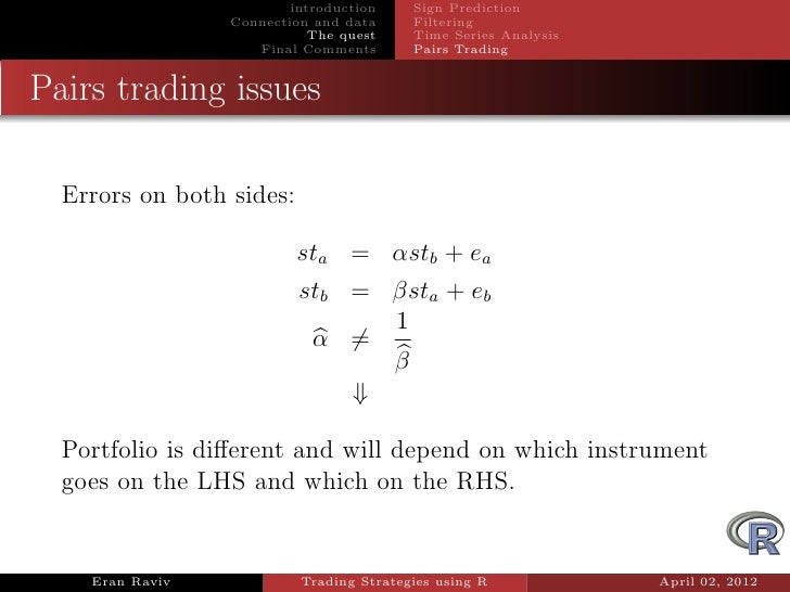 Testing trading strategies in r