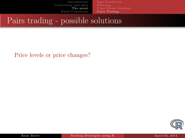 Trading strategies with r