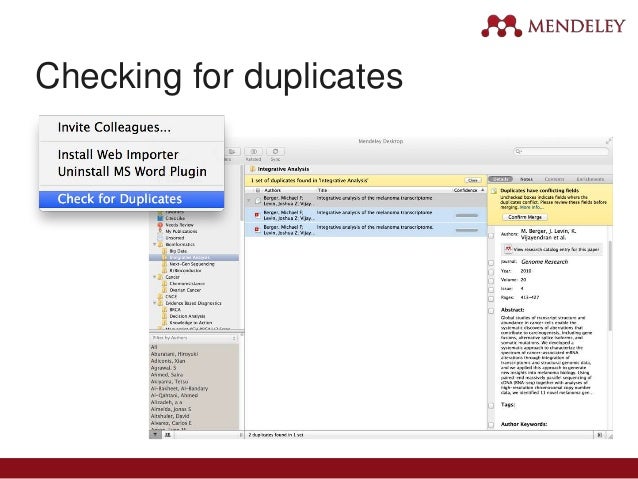 Mendeley and More for Systematic Reviews The