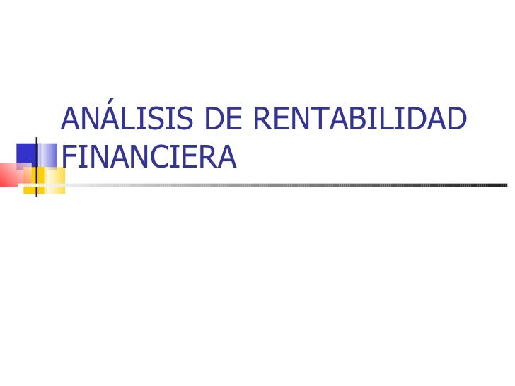 analisis de rentabilidad