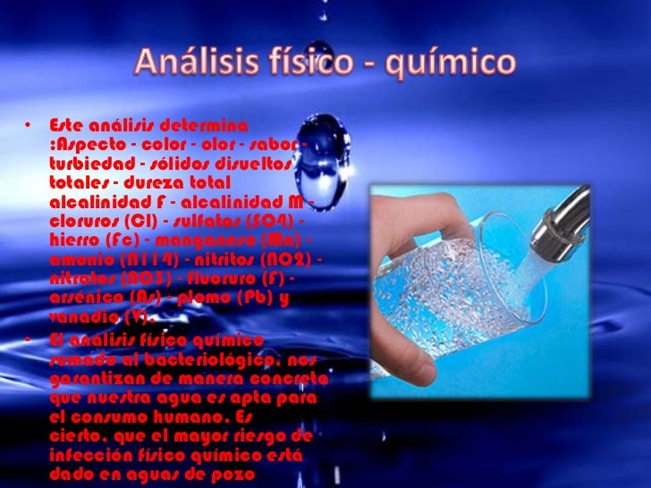 Analisis fisicos quimico y bacteologico de aguas