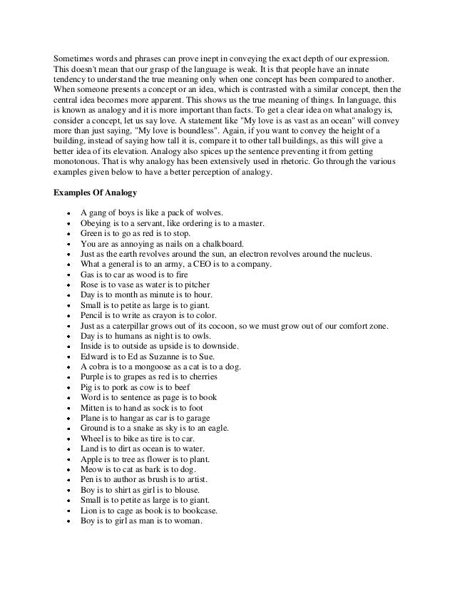 analogy essay analogy essay